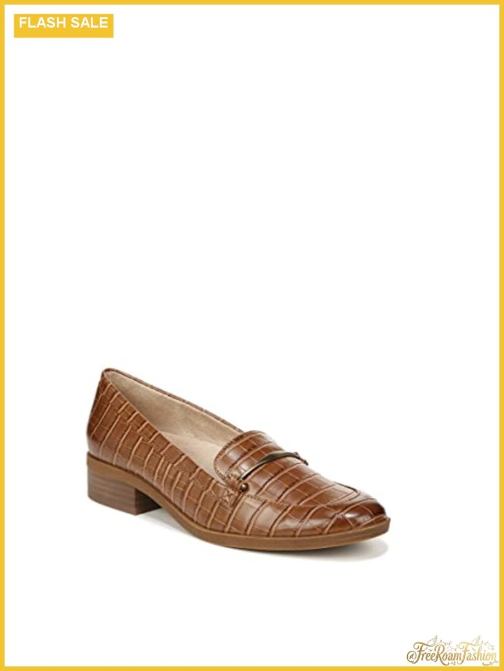 Women's Memory Foam Heeled Loafers Slip-On Comfort Shoes